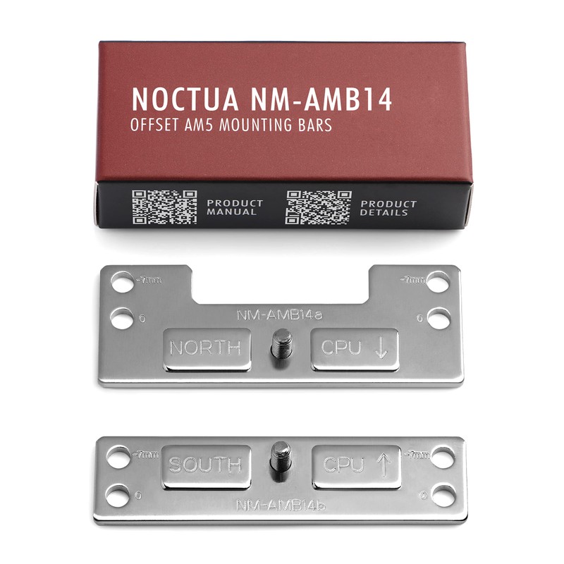 Noctua NM-AMB14, Offset AMD AM5 Mounting Bars for Improved Cooling