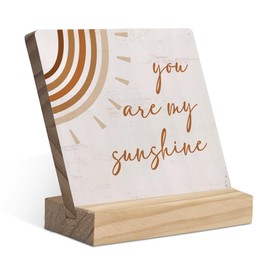 You are Amazing Boho Sun Wood Plaque with Wooden Stand,Inspirational Wooden Plaque Sign Desk Decor for Home Kids Room Girls Room Office Table Shelf Decoration