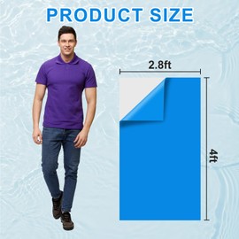 EPDPLAY Exlarge Pool Liner Repair Patch - 4.1ft x 2.8ft Self-Adhesive PVC Vinyl Repair Patch for Bounce Houses, Pool Floats, Tents, Canopy, Air Beds Vinyl Pools(Blue)