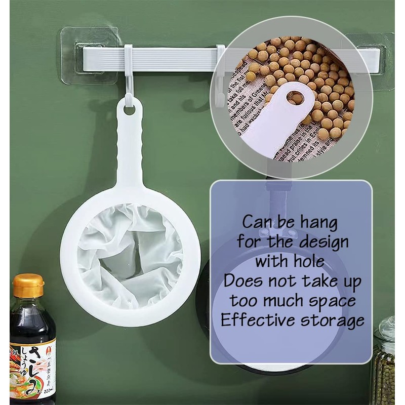 Nylon Ultra-Fine Mesh Strainer, Mesh Plastic Tea Strainer with Hole