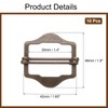 sourcing map 10Pcs Adjustable Slide Buckle, 1-3/8"(35mm) Metal Strap Buckle