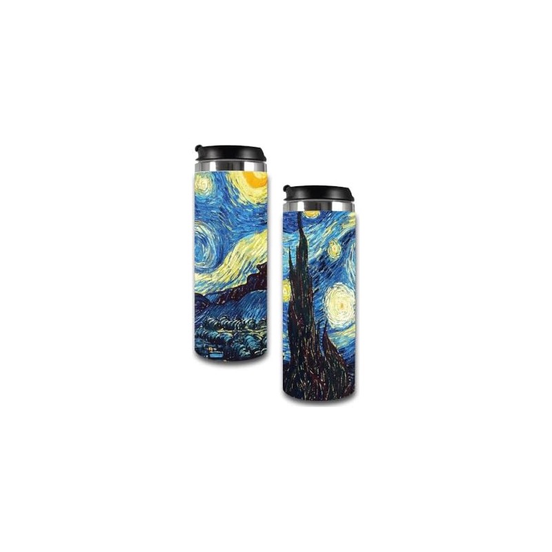 Termo De Acero La Noche Estrellada Van Gogh 450ml