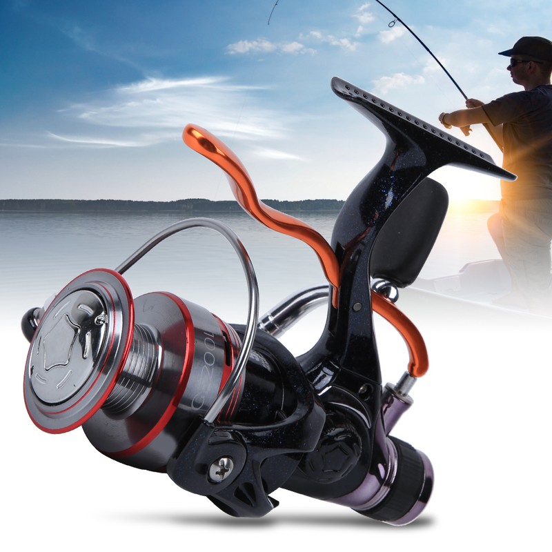 Hand Brake Metal Spool Fishing Wheel 6 Bearings Lure Rear
