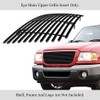 APS Premium Stainless Steel Black 8x6 Horizontal Billet Grille Insert Compatible with Ford Ranger 2006-2012 Main Upper N19-H24358F