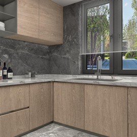 24"x196" Oak Wood Grain Contact Paper Peel and Stick Wallpaper Brown Wood Vinyl Wrap Thick Waterproof Light Wood Wallpaper for Desk Cabinets Countertops Furniture Walls Self Adhesive Faux Wood Paper