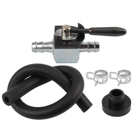 Carbhub 1/4" Inline Fuel Shut Off Valve with Clamps with Fuel Tank Bushing Grommet for Gas Diesel Petrol Replacement for Scag 48568 for Oregon 07-403