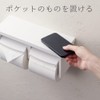 SANEI W2810-D Double Paper Holder with Shelf, Resin Shelf, Black,