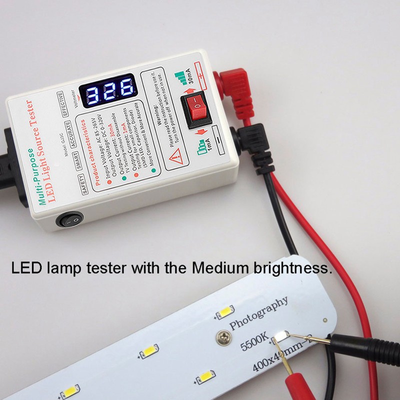 Precise Values LED Light Tester Dual Insulation Design High Brightness