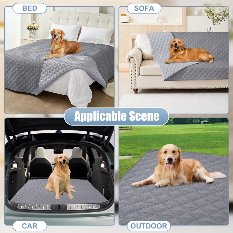 Smiry - Manta impermeable para perro, reversible, funda de cama