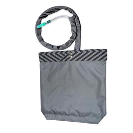 Inspired Comforts Urine Catheter Bag Cover with Snap on Pipe Cover & Hanging Strap | Easy Access | Secure & Discreet | Men & Women | 2000ml | Grey Stripe