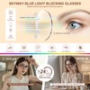 SKYWAY 2 Pack Blue Light Glasses for Women Men, Retro