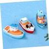 Operitacx 3sets Realistic Resin Sailboat Model Mini Boat Ornament Sturdy