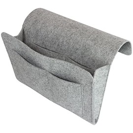 igadgitz home U7218 Bed Storage Pocket, Sofa Storage Pocket, Bedside Organiser Storage - Grey