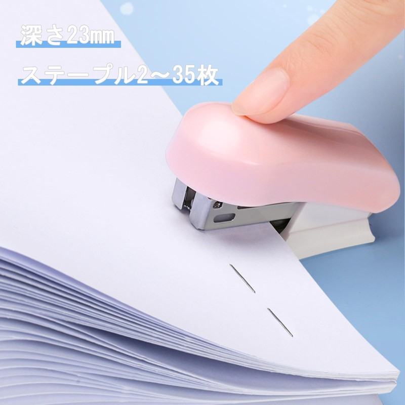 Mini Stapler, 35 Pieces, Lightweight and Portable, Includes 400 Extra