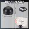 OLYCRAFT 20Pcs Round Table Number Stands Black Wood Memo Photo
