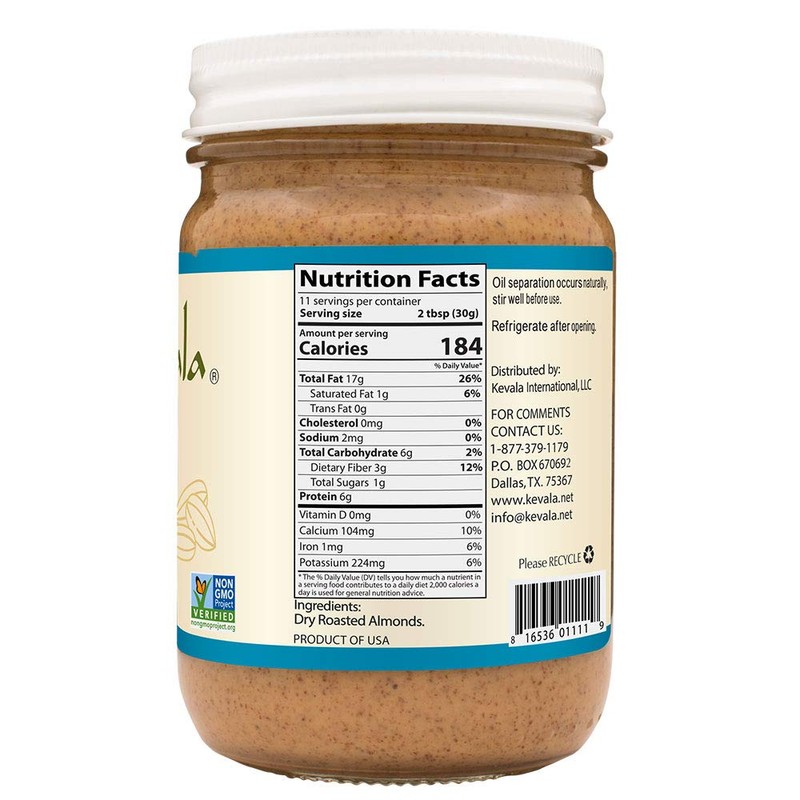 Kevala Almond Butter Creamy, 12 Oz