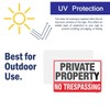 AlfaView Private Property No Trespassing Sign, 10"x 7" .040 Rust