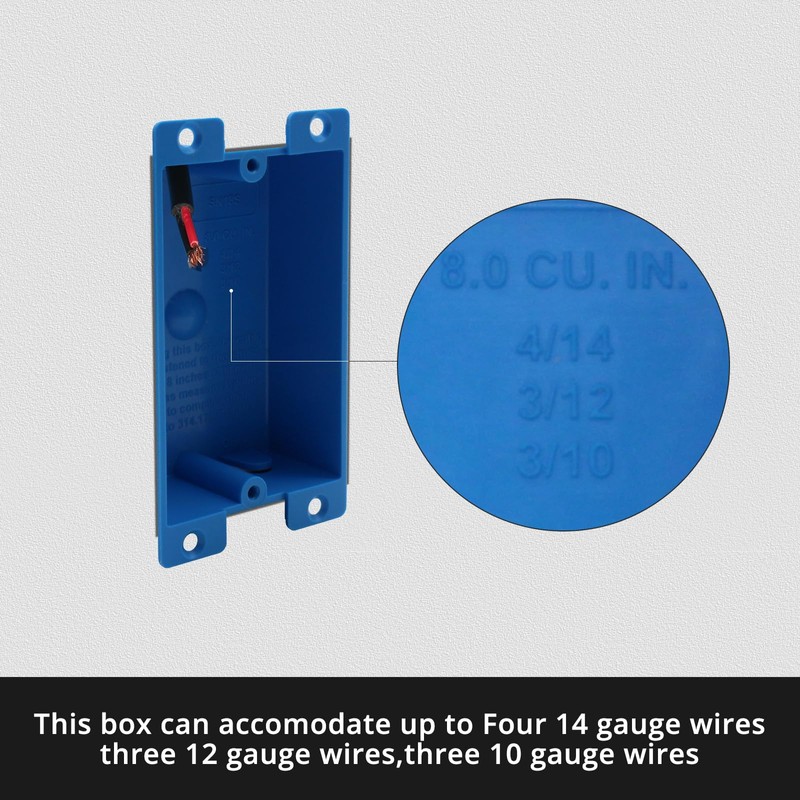 YQXIUTE Old Work Box 1 Gang, Shallow Electrical Outlet Box,ETL