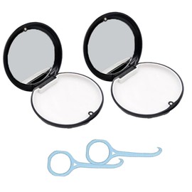 2 Pcs Retainer Case, Retainer Box With 2 Pcs Aligner Removal Tool,Denture Retainer Case,Mouth Guard Case,Black