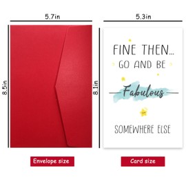 Humorous Going Away Card for Boss Coworker, Funny Colleague Leaving Work Card, Good Luck Card for Man Women, Be Fabulous Somewhere Else