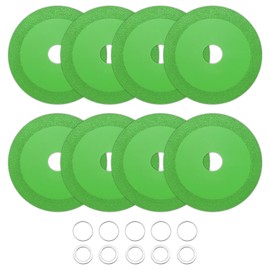sourcing map 8 Pack Glass Cutting Disc 4.5 Inch for rotary tool Diamond Cutting Discs Ultra-Thin Saw Blade Wheel with 7/8" Arbor for Cutting Grinding Jade Crystal Tile Ceramic