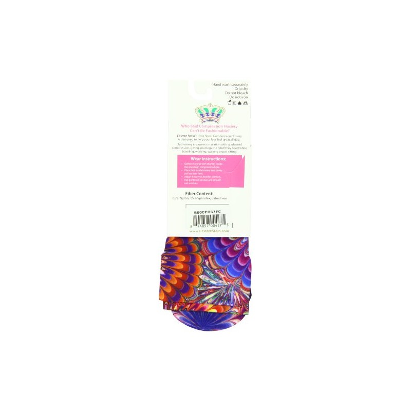 Celeste Stein Therapeutic Compression Socks, Austin Powers, 15-20 mmhg, 1-Pair