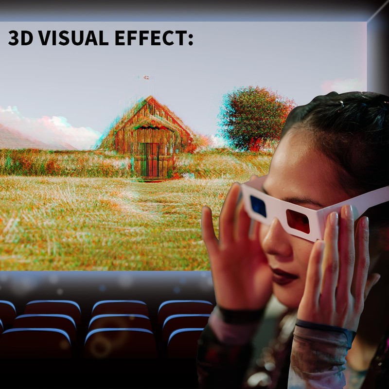 Castaic Red and cyan anaglyph 3D paper glasses with a