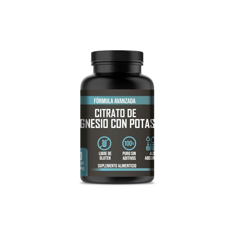 Citrato de Magnesio y Potasio | 60 Cápsulas | Fórmula