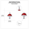 YAFEINI Mushroom Necklace Sterling Silver Mushroom Pendant Choker Mushroom Double