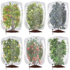 6 Pcs Garden Insect and Bird Barrier Netting with Drawstring