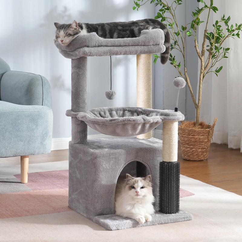 Pawfessor Cat Tree 32 Inches Small Cat Tower with Large