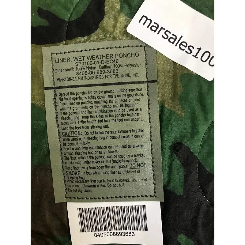 Winston Salem Industries for the Blind new Genuine US Military