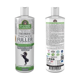 Spanish Garden Thicker Fuller Conditioner | Protein Rebuild Therapy with Organic Oils, Natural Vitamins, and Herbal Extracts | For Thin & Fine Hair, 16 oz