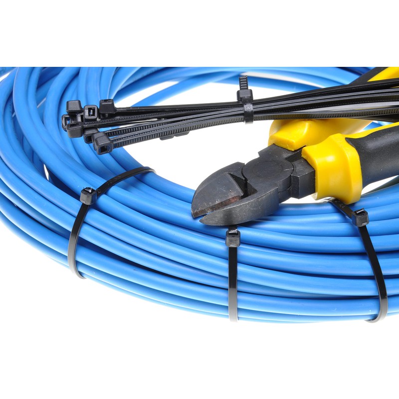 MagiGrip Kabelbinder, Nylon, 200 x 2,5 mm, Weiß, 100 Stück