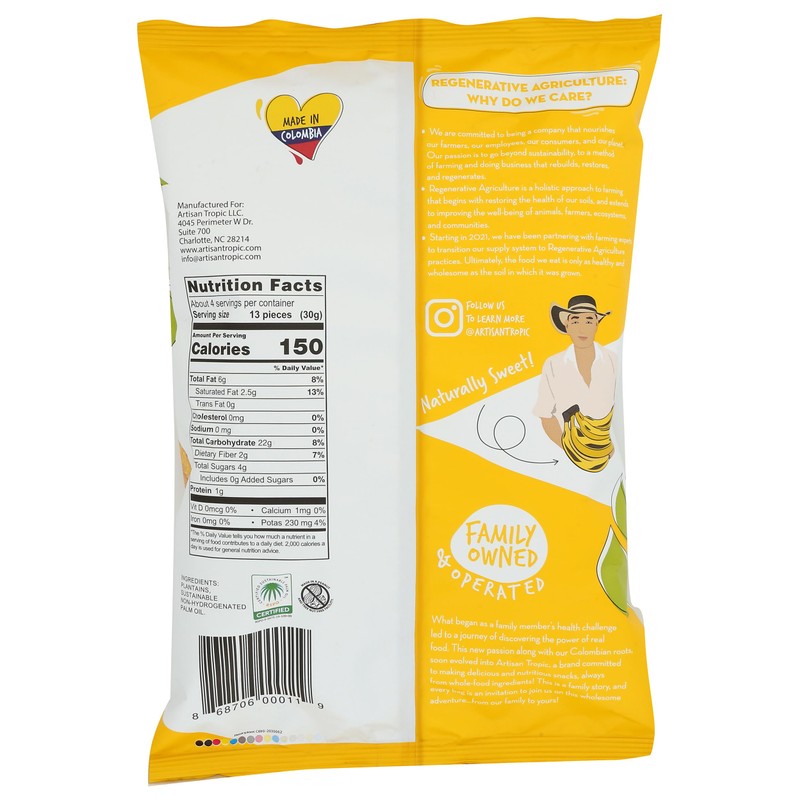 ARTISAN TROPIC Sweet Plantain Chips, 4.5 OZ