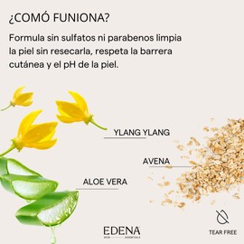 EDENA | Jabón Líquido Avena | Limpia y Protege la piel | Manos y Cuerpo | Aroma con efecto Calmante | 250 ml