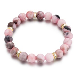 Togous Beaded Bracelets for Women Men, Healing Relax Anxiety Crystal Chakra Bead Bracelet, Stress Relief Stretch Gemstones Bracelet Birthday Gifts For Women