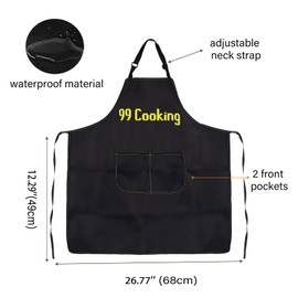WCGXKO OSRS 99 Cooking Kitchen Apron OSRS Fans Gift 99Cooking Baking Gift for Gamer (99 Apron CA)