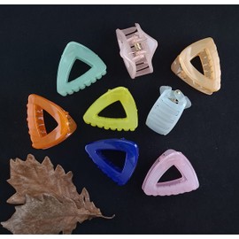 Women small hair claw clip Hair Crab Clamp Ponytail Holder Hair Clip Barrettes Headpiece Hair Clips Women and Girls , Hair claw clips for thick hair women , gifts for women (8 Pcs Set )