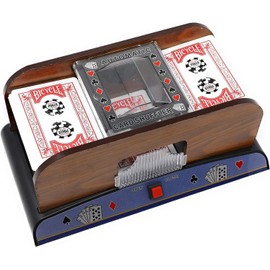 Tradeopia Basic Electronic Automatic Card Shuffler – Shuffles 1-2 Decks of Cards | Requires 4 AA Batteries | Ideal for Poker, Bridge, and More
