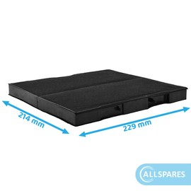 AllSpares Activated Carbon Filter for Cooker Hood Suitable for Bosch DHZ5226 / 00744075/744075, Siemens LZ52251 and Neff Z5131X1 (229 x 214 x 21 mm)