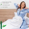 LINENWALAS Double Fitted Sheet 140x190 cm, 100% Organic Bamboo Silk