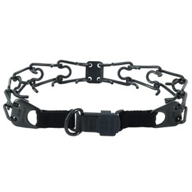 Herm Sprenger - Stainless Steel Ultra-Plus Prong Dog Training Collar with ClicLock - Black - 2.25 mm x 14" Neck Size; 16" Chain Length