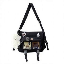 FUKEFUKEUS Kawaii Crossbody Ita Bag for Women with Pin and Pendant-Japanese Messenger Bags Y2K Shoulder Bag