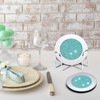 Jetec Crushed Diamond Decor Glass Coaster Coasters Set of 6