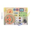 Wooden Steering Wheel Toy Early Educational Stimulation LED Wood Sensory