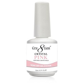 Cre8tion Soak Off Gel System - Crystal Pink (0.5 oz) for Pink & White Nails