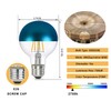 KarlunKoy Large Half Chrome Light Bulb,Dimmable 8W (80W Eqv.) LED