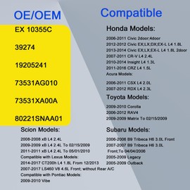 Tsakanabee EX 10355C A/C ExpansionValve Car Air Condition Replacement Part for Honda CR-V Civic Insight,Lexus,Acura RDX, Subaru,Scion