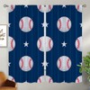 Baseball Blackout Curtains Home Decor,American Flag Professional Grand Arena Stadium